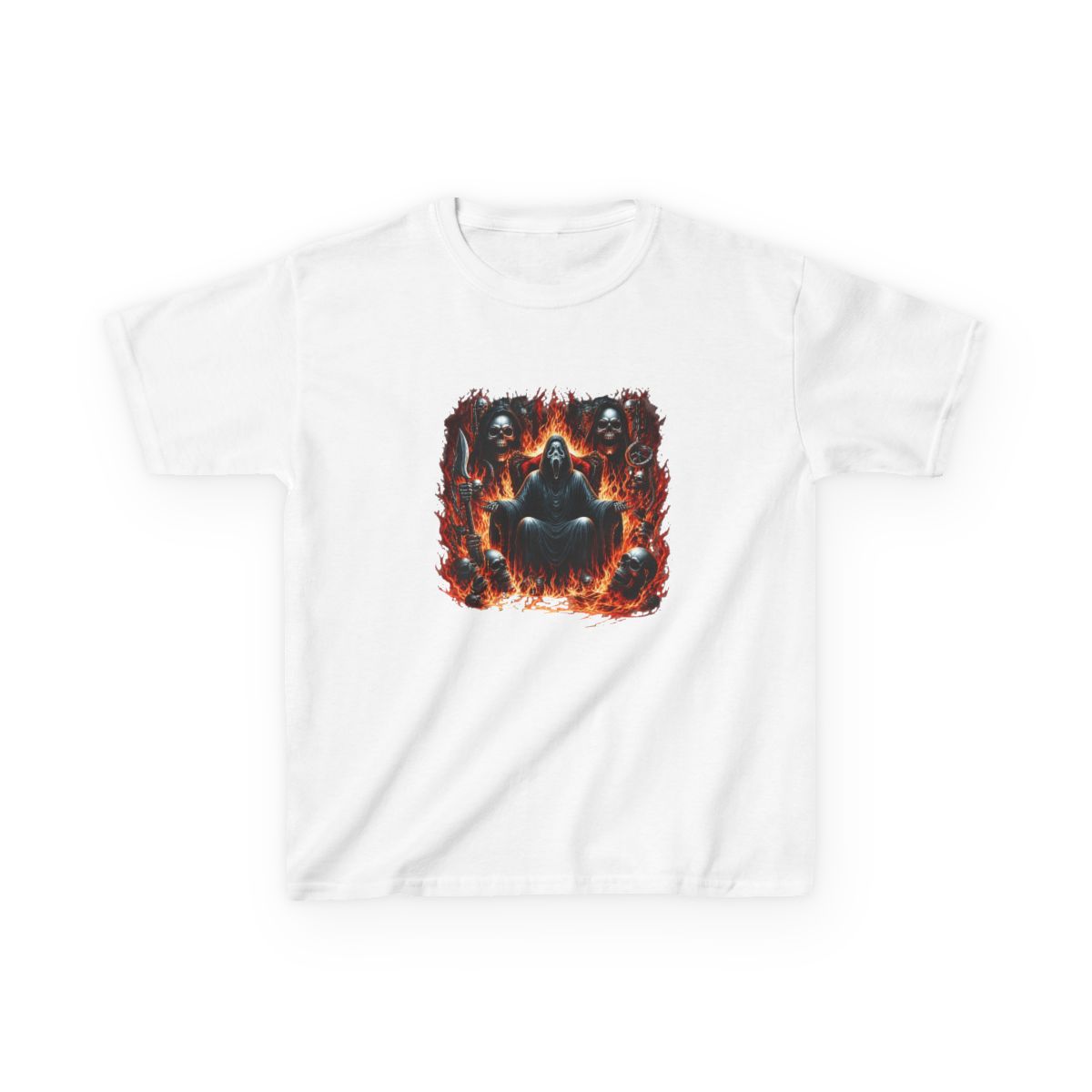 Hellbound Throne - Ghostface on the Throne Kids T-Shirt - Official t-shirts merchandise