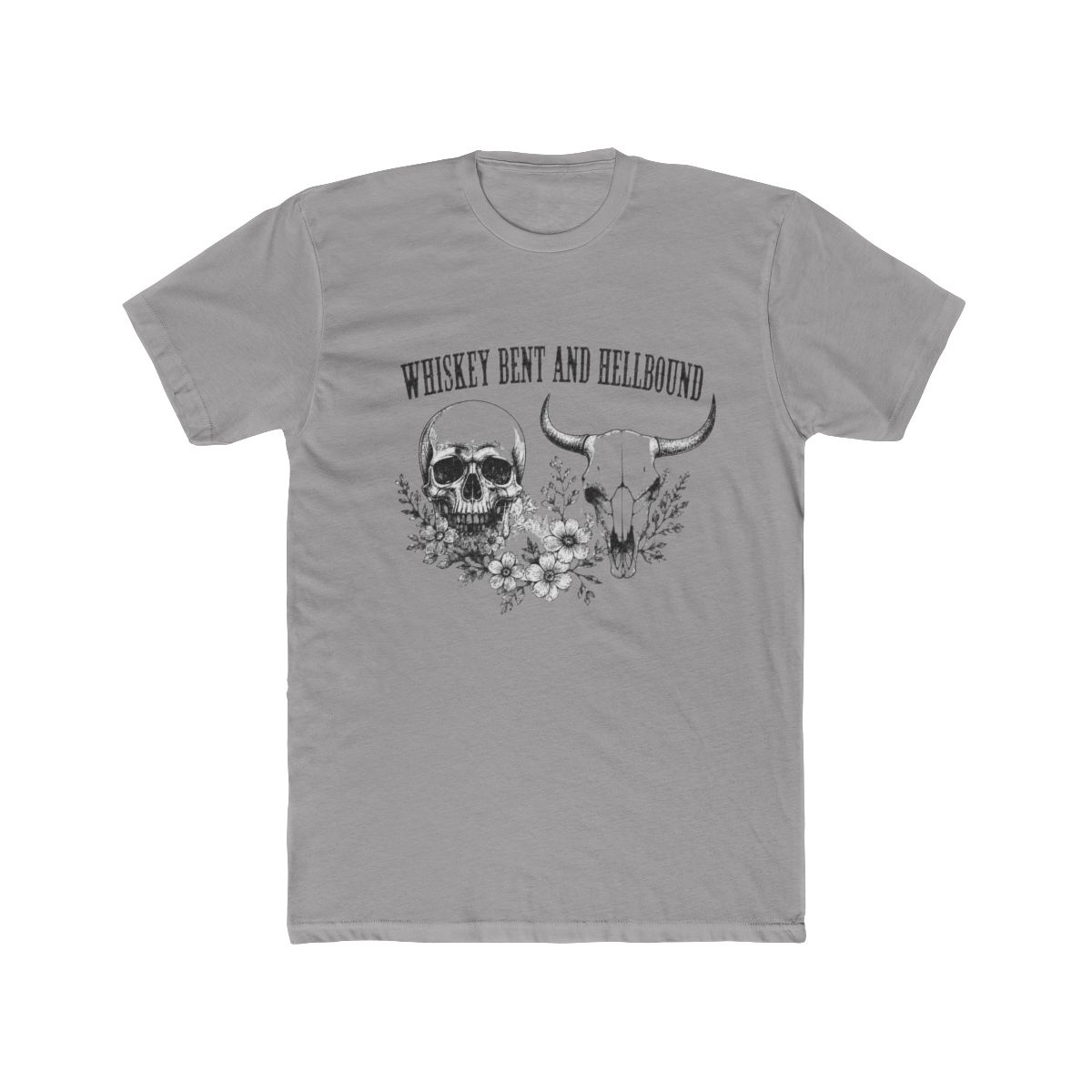 Whiskey Bent and Hellbound Bull Skulls Flower Co T Shirt - Official t-shirts merchandise