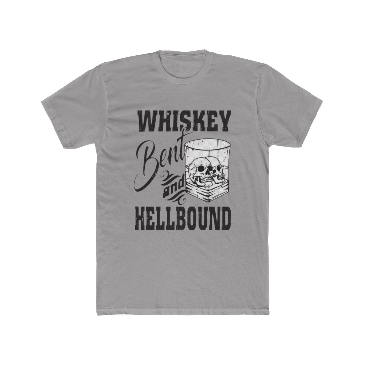 Whiskey Bent and Hellbound White Skulls Wine Gla T Shirt - Official t-shirts merchandise